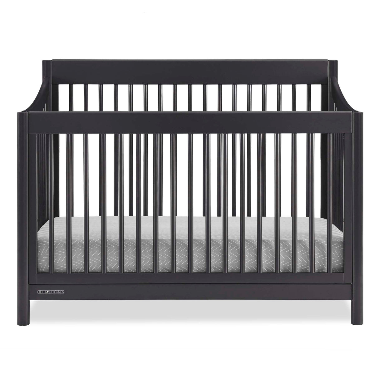 Brooks 6-in-1 Convertible Crib, Midnight Grey + Simmons Kids Quiet Nights Breathable