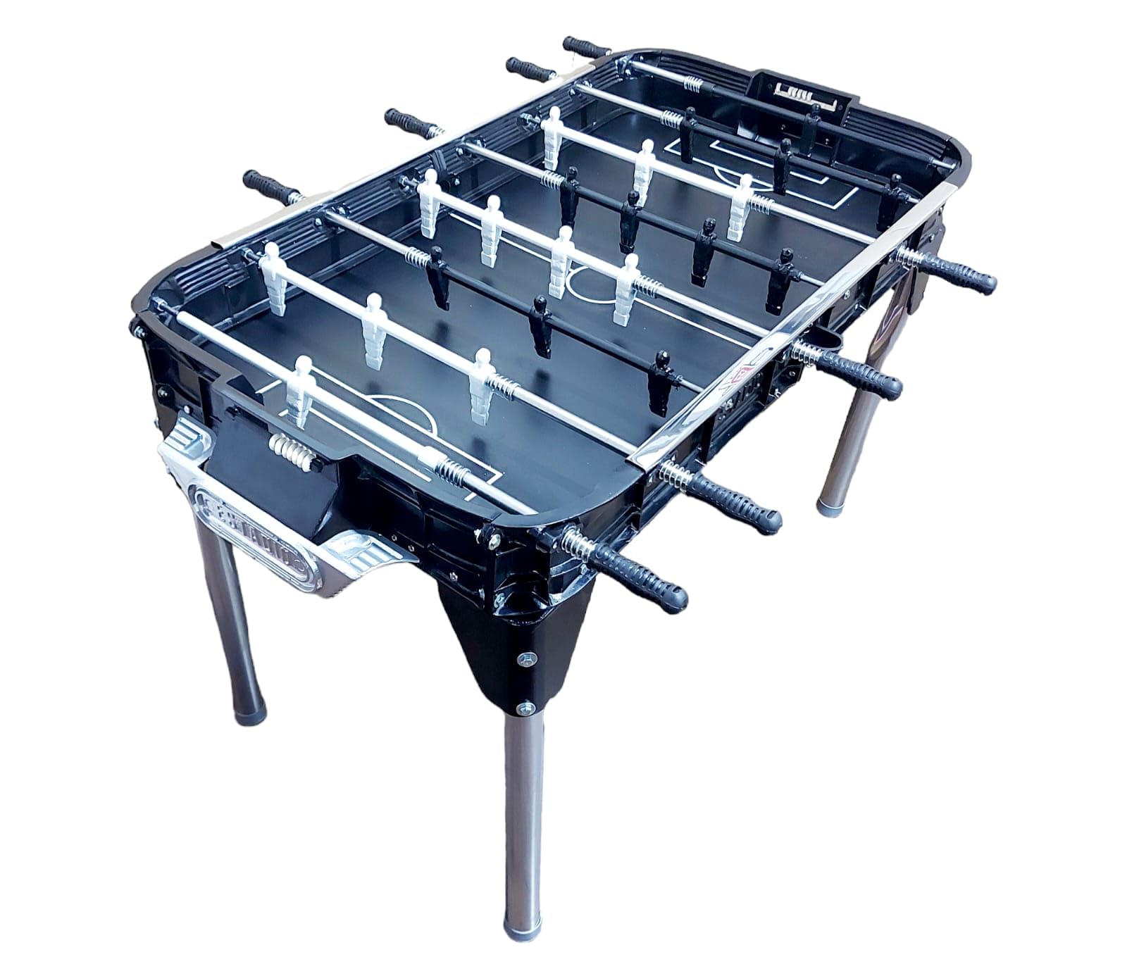 Black Foosball Table Adult Size - Game Tables For Adults with Balls & Players