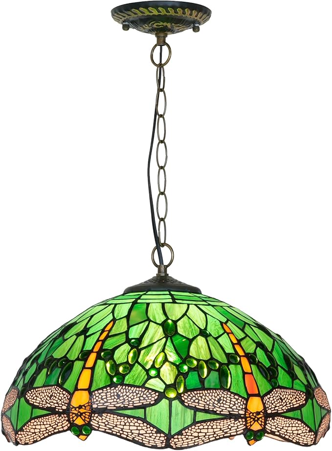 Tiffany Pendant Light Fixture,Stained Glass Rose Pendant Lights,Island Lights for Kitchen