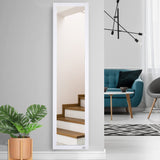 HOMCOM Full Length Glass Mirror, Freestanding or Wall Mounted Dress Mirror for Bedroom, Living Room, Bathroom, White