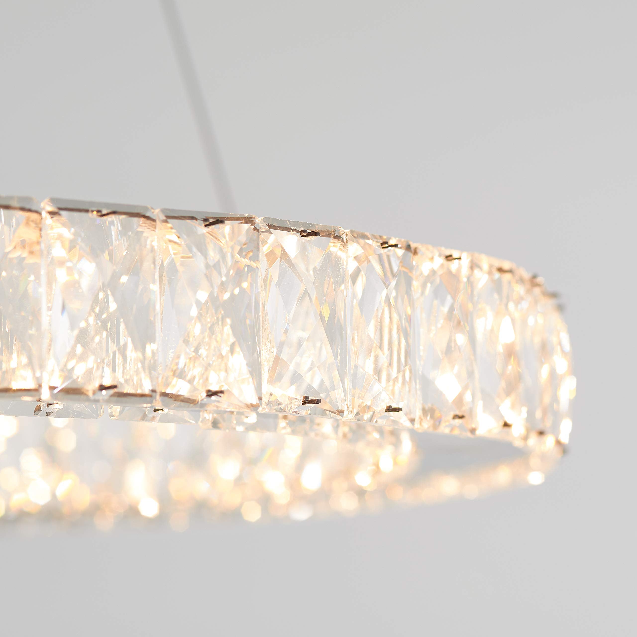 Celebrity 20W LED Glam Chandelier, Chrome Base with Glass Crystal Diffusers - Ideal