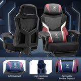 Ergonomic Mesh Gaming Chair with Footrest - High-Back Reclining Office Chair