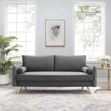 Revive Performance Velvet Loveseat, Mint