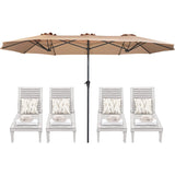 13FT Outdoor Umbrella for Patio, Double sided Pool Umbrellas