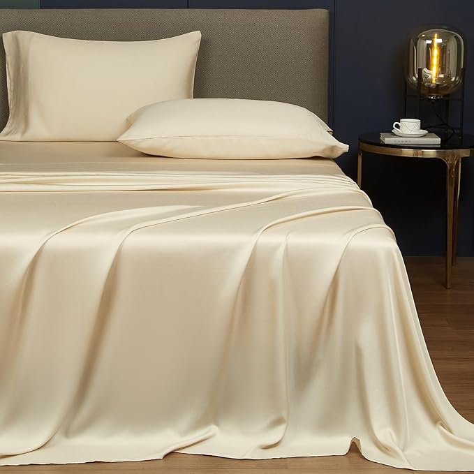 100% Tencel Eucalyptus Sheets King, 18” Deep Pocket King Sheets 4 Pieces Lyocell