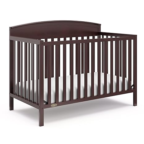 Benton 5-in-1 Convertible Crib with Drawer (Espresso) - Converts from Baby Crib to Toddler Bed