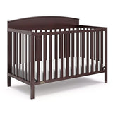 Benton 5-in-1 Convertible Crib with Drawer (Espresso) - Converts from Baby Crib to Toddler Bed