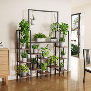 Plant Stand Indoor with Grow Light-14 Tiered Metal Plant Stand, 61.5" Tall Metal Plant Shelf