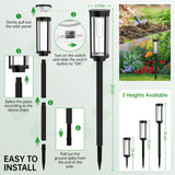 Bright Solar Pathway Lights Outdoor, 8 Pack Solar Garden Lights for Outside Waterproof,