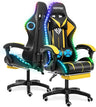 Gaming Chair with Bluetooth Speakers and LED Lights Ergonomic