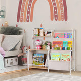 Bookshelf and Toy Storage Organizer, 3 Tier Book Shelf for Kids Rooms, Nursery Book