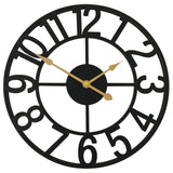 14 Inch Metal Modern Farmhouse Clock with Simple Big Arabic Numerals