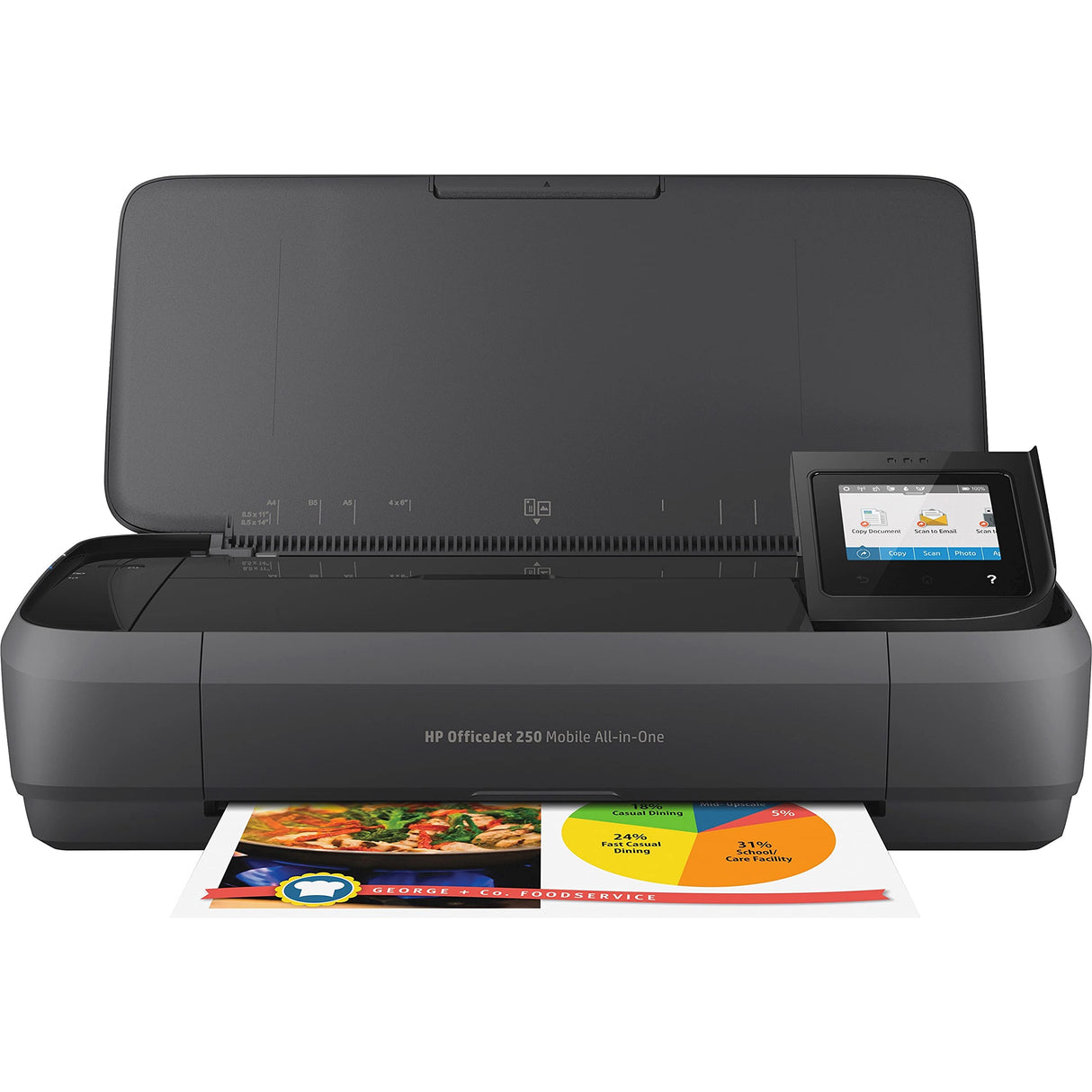 OfficeJet 250 All-in-One Portable Printer with Wireless & Mobile Printing, Works