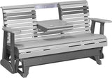 5' Plain Double Glider Bench, 2 Person Glider Chair, 2 Seat Outdoor Glider, Outdoor