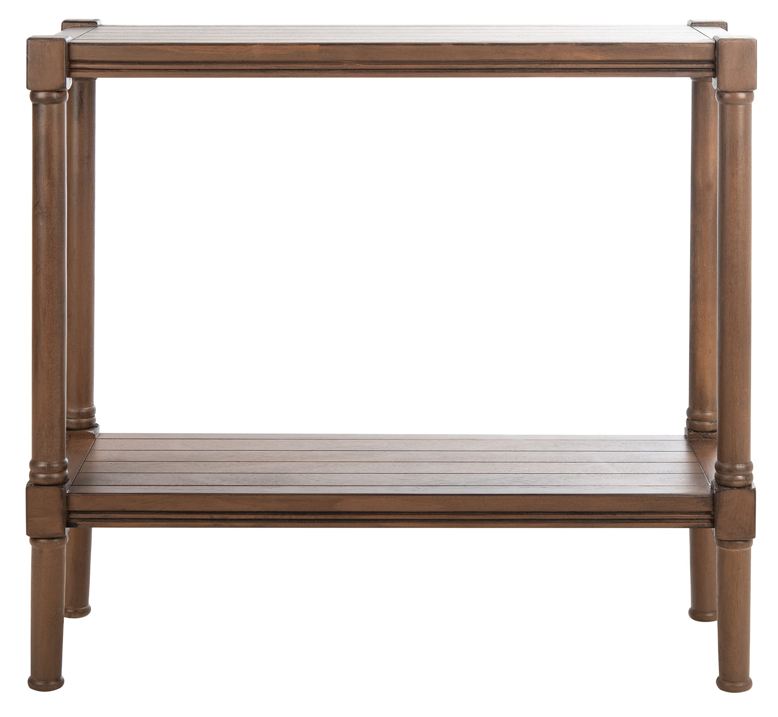Rafiki Brown Console Table with Lower Shelf