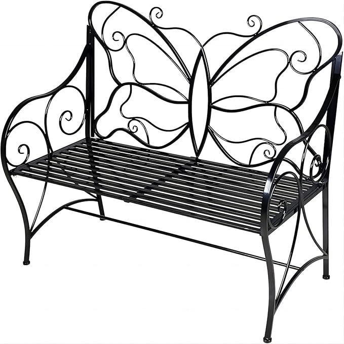 Garden Bench Metal Outdoor Benchs