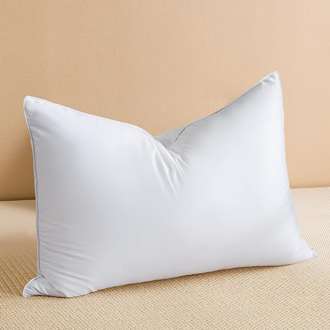 Upgraded Soft Goose Feather Down Pillows King Size Set of 2