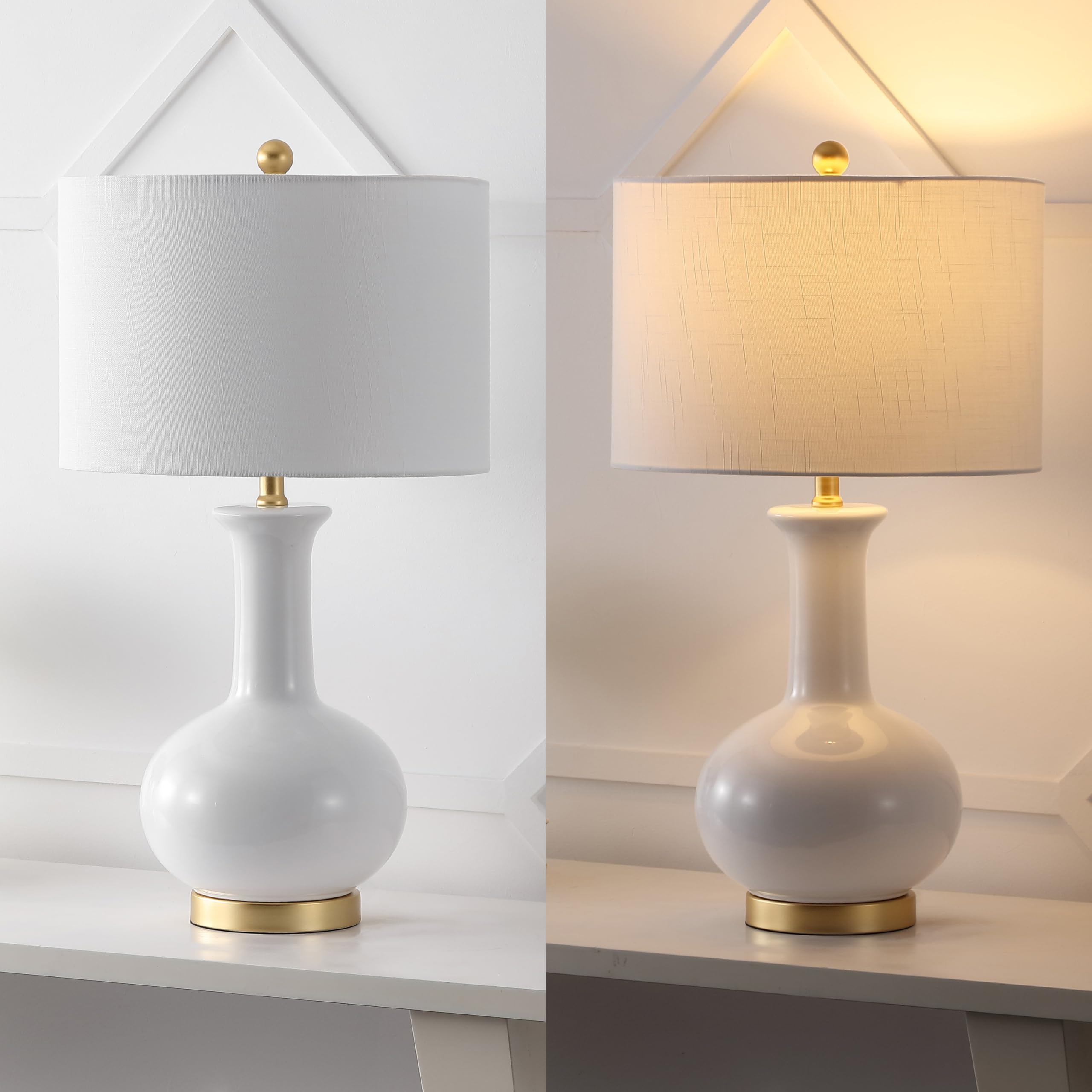 Brussels 27" Ceramic/Metal LED Table Lamp Contemporary Transitional Bedside Desk