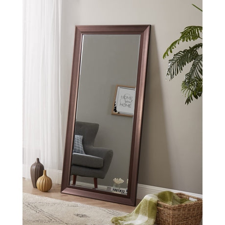 Framed Bevel Leaner Mirror Oil Rubbed Bronze/66" x 32"