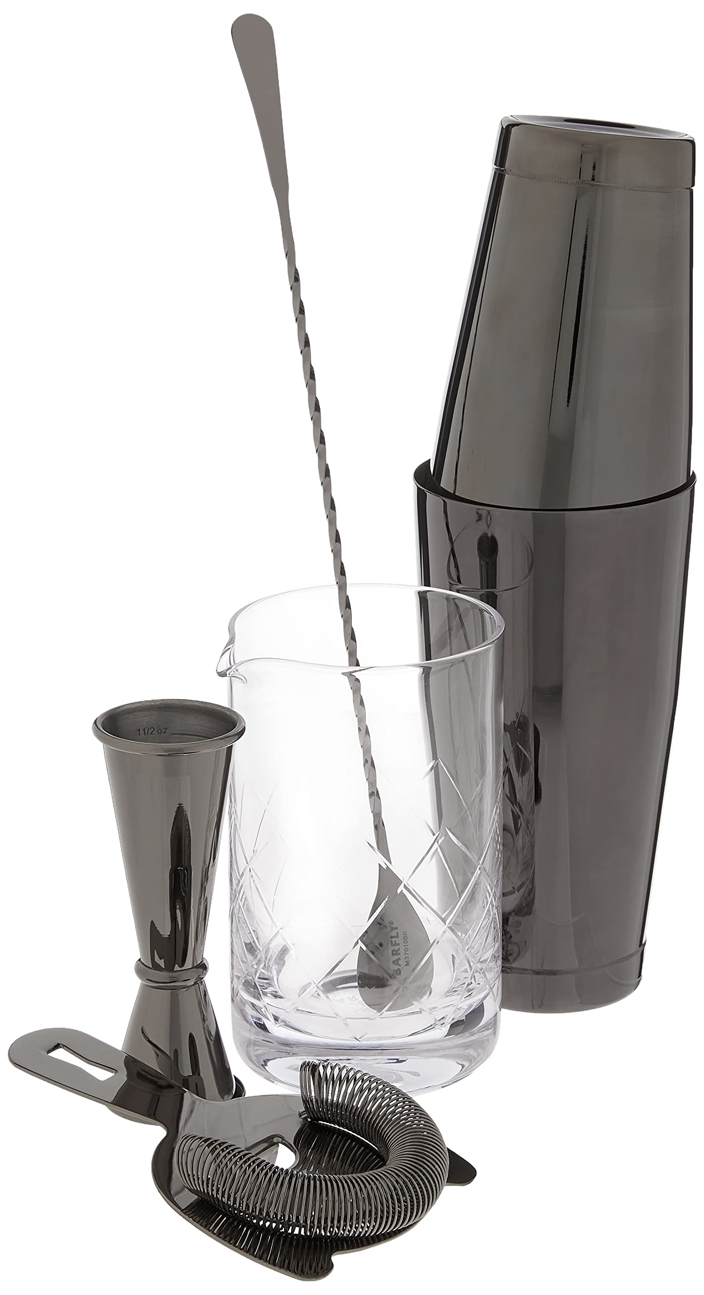 Essential Deluxe Mixing Cocktail Kit, Black, Model Number: M37131BK