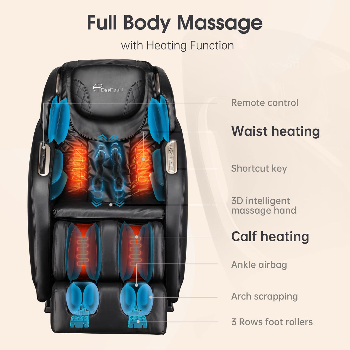 SL Track Massage Chair, Zero Gravity Massage Chairs Full Body with APP, Waist