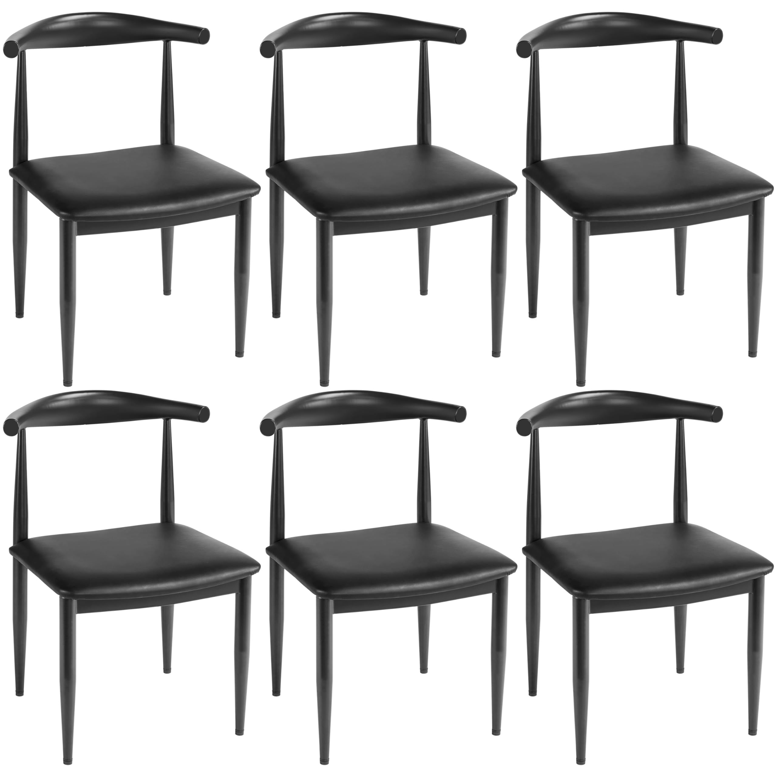 Dining Chairs, Mid Century Dining Chairs Armless with Backrest Modern Kitchen Chairs