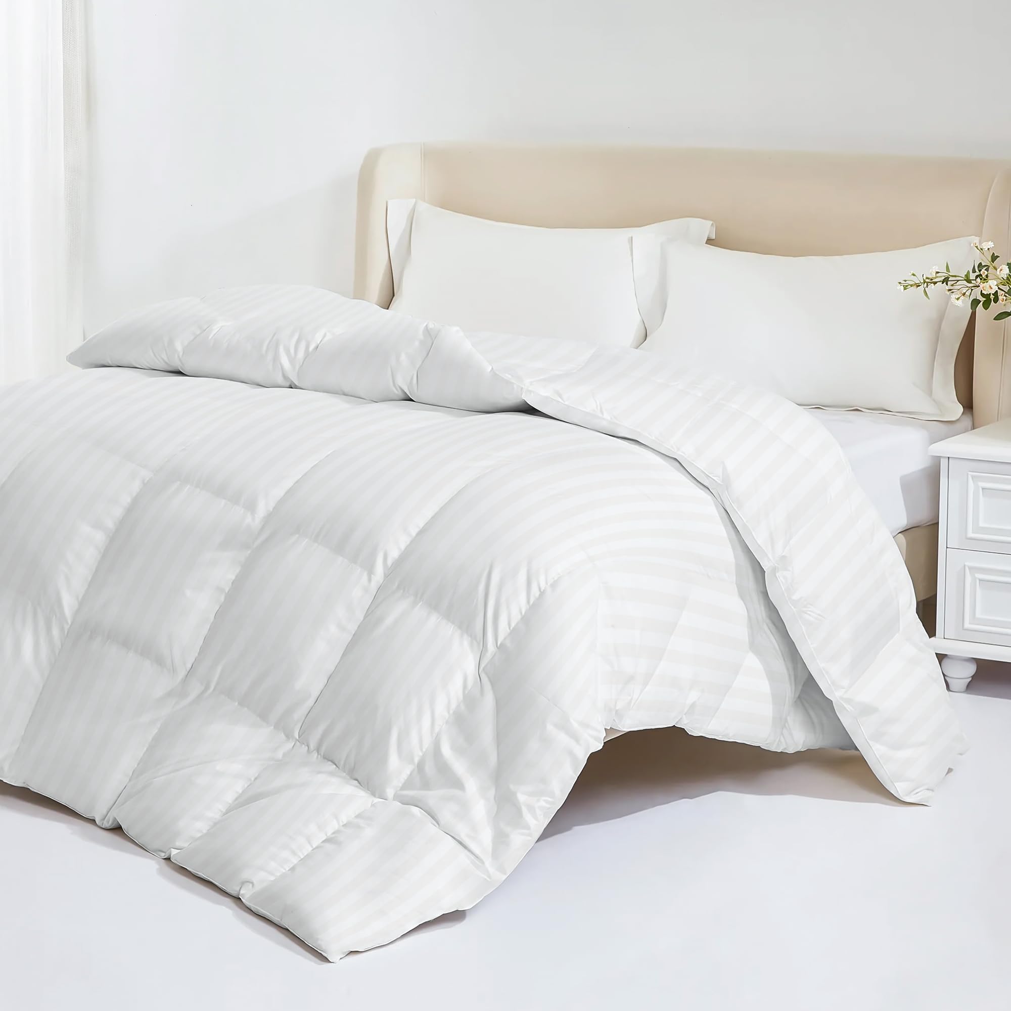 Down Feather Comforter King Size - All Season Hotel Duvet Insert