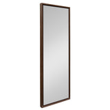 Kate and Laurel Evans Wood Framed Wall Panel Mirror, 16 x 48 Walnut Finish