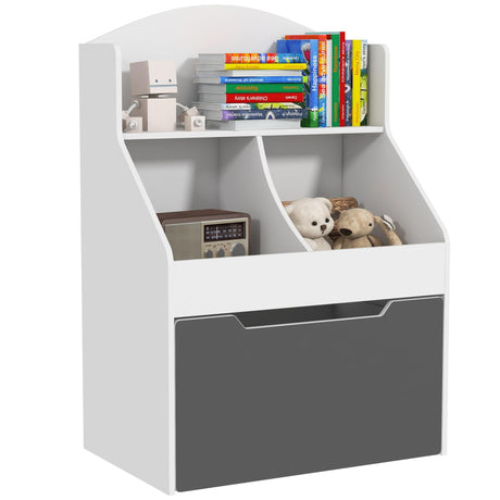 Organizer, Kids Bookshelf, 3 Tier Bookcase for Toddlers with Drawer for Playroom, Nursery,