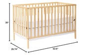 Palmer 3 in 1 Convertible Crib - Quick Ship, Natural