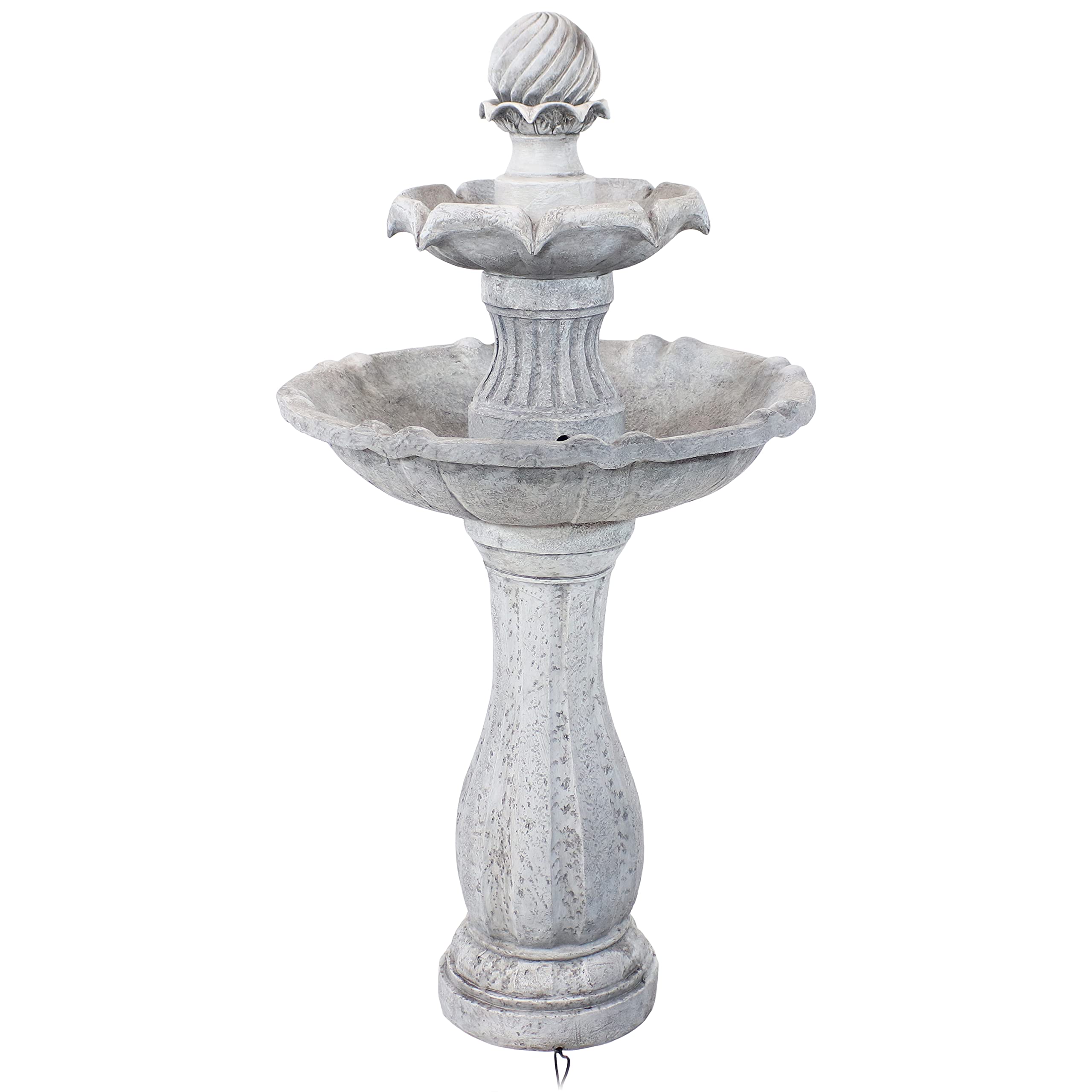 45-Inch 2-Tier Arcade Outdoor Solar Water Fountain - Outdoor Water Feature