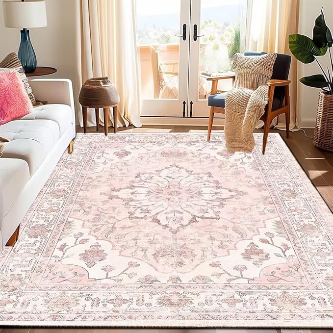 Area Rugs 5x7, Washable Rug, Non-Slip, Rugs for Living Room, Kitchen Rugs, Rugs