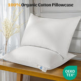 REDASW Canada Goose Down Bed Pillows 900 Fill Power Sleep Pillows with Soft 600 Thread Count 100% Cotton Pillowcase Bed Pillows for Any Sleepers (White, Queen (Pack of 2))