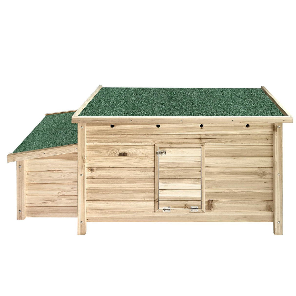 Lyromix Wooden Chicken Coop Hen House with 2 Chicken Nesting Box, Poultry Cage