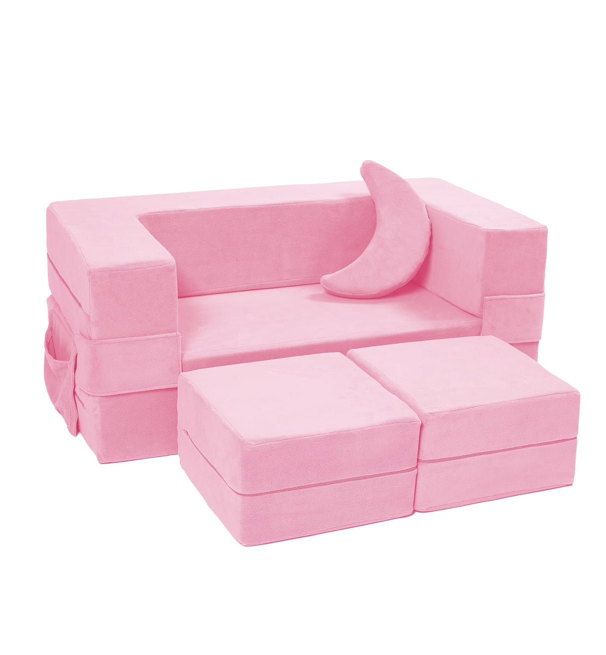 Modular Kids Sofa,Toddler Couch Foam Armchair for Kids, Children Convertible Plush Sofa Play Set