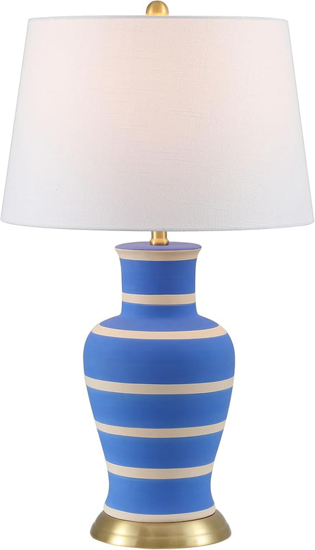 JONATHAN Y JYL4026K Julian 29" Traditional Classic Ceramic Urn LED Table Lamp, Red/Beige for Bedroom, Living Room, Kitchen, Home Office, Kids Room