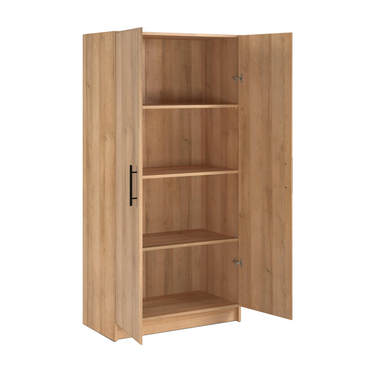 Elite 32 inch Storage Cabinet, 16" D x 32" W x 65" H, Oak