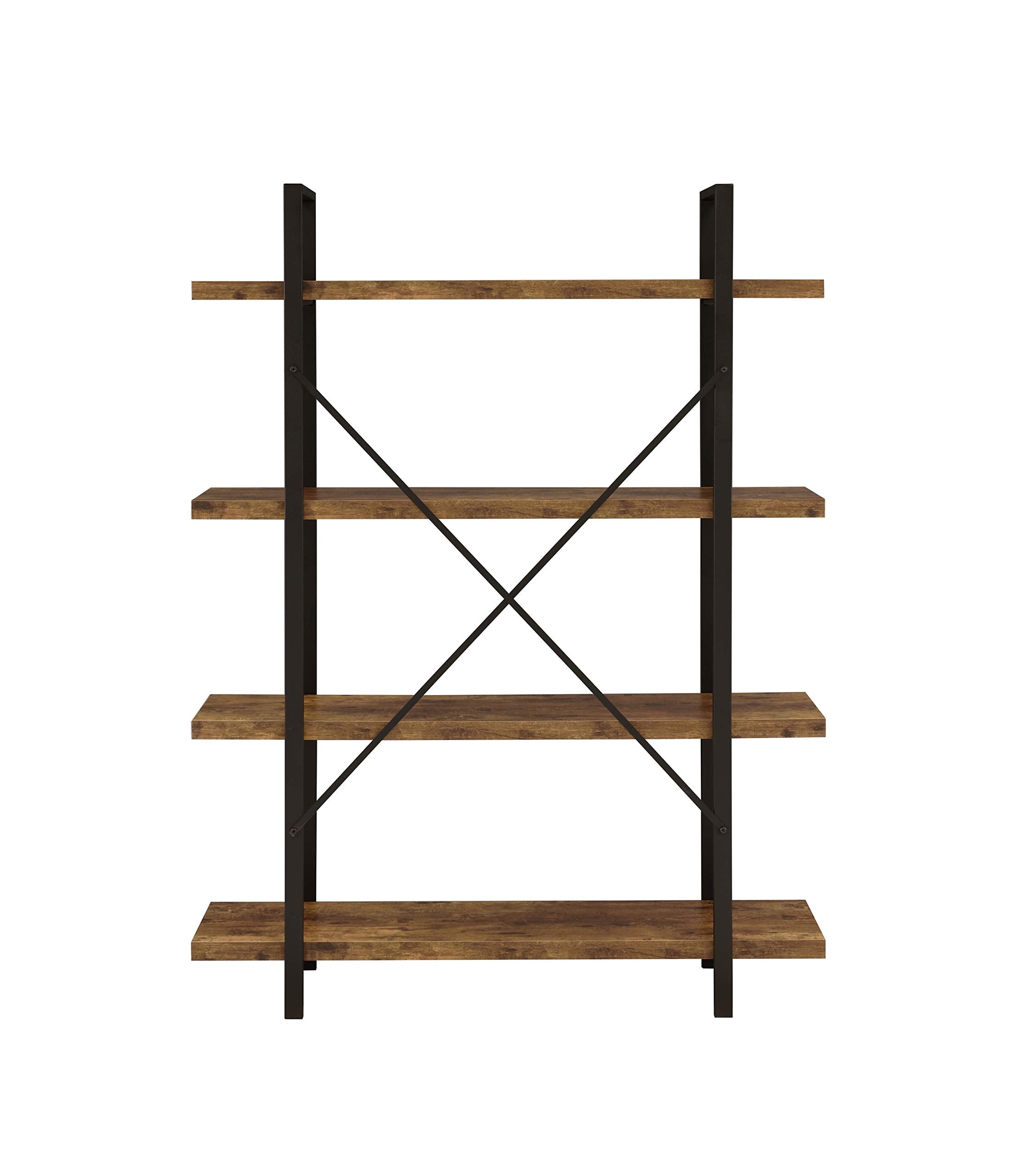 Bookcase Antique Nutmeg and Black 805806