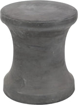 Fiberclay Ceramic Outdoor Accent Table, 14" x 14" x 16", Black