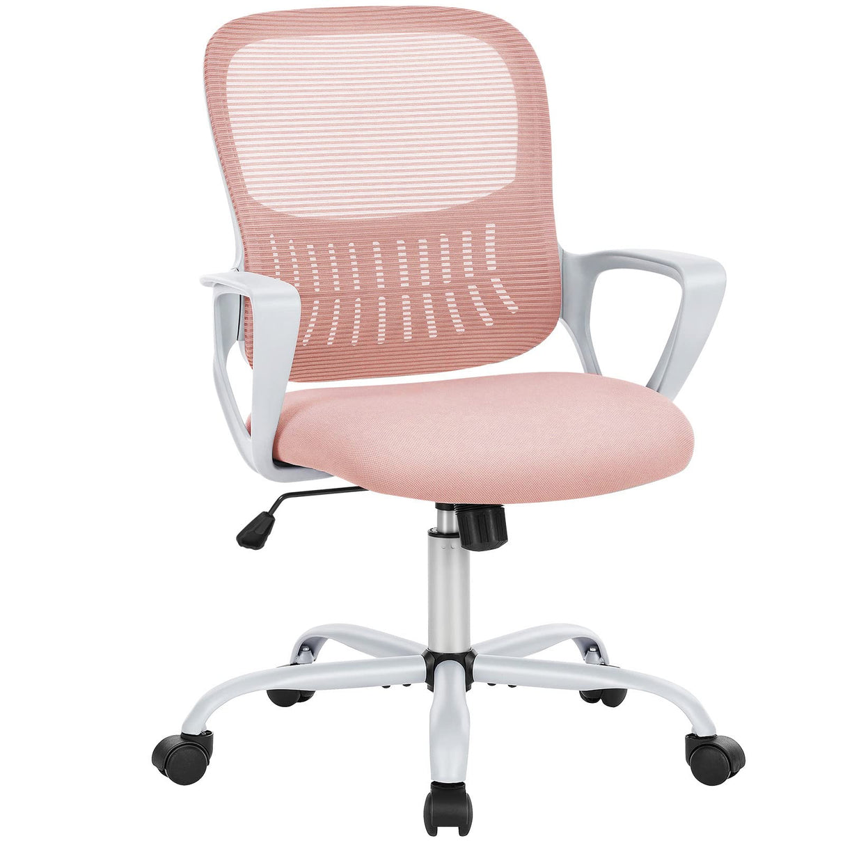 Office Chair Mid Back Desk Chair1 Ergonomic Mesh Computer Gaming with Larger Seat