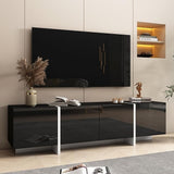 Modern TV Stand, 65 70 75 Inch White TV Stands for Living Room, Entertainment Center