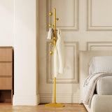 coat rack freestanding,coat rack stand with 7 Hooks and Metal Base for Bags