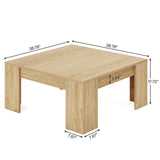 Square Coffee Table, Farmhouse Wood Coffee Table, Center Table for Living Room