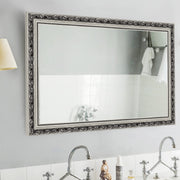Rectangle Bathroom Wall Mirror - Silver Frame 40" x 24"