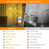 288 LED Birch Tree Lighted with Remote Control, Electric Plug in DIY