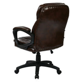 Faux Leather Manager's Office Chair with Lumbar Support