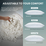 COZSINOOR Adjustable Pillows Queen Size Set of 2 for Sleeping - Cooling Shredded Memory Foam Pillows 2 Pack, Cool Bed Pillows for Back, Side and Stomach Sleepers, Gel Pillow Removable Cover Washable