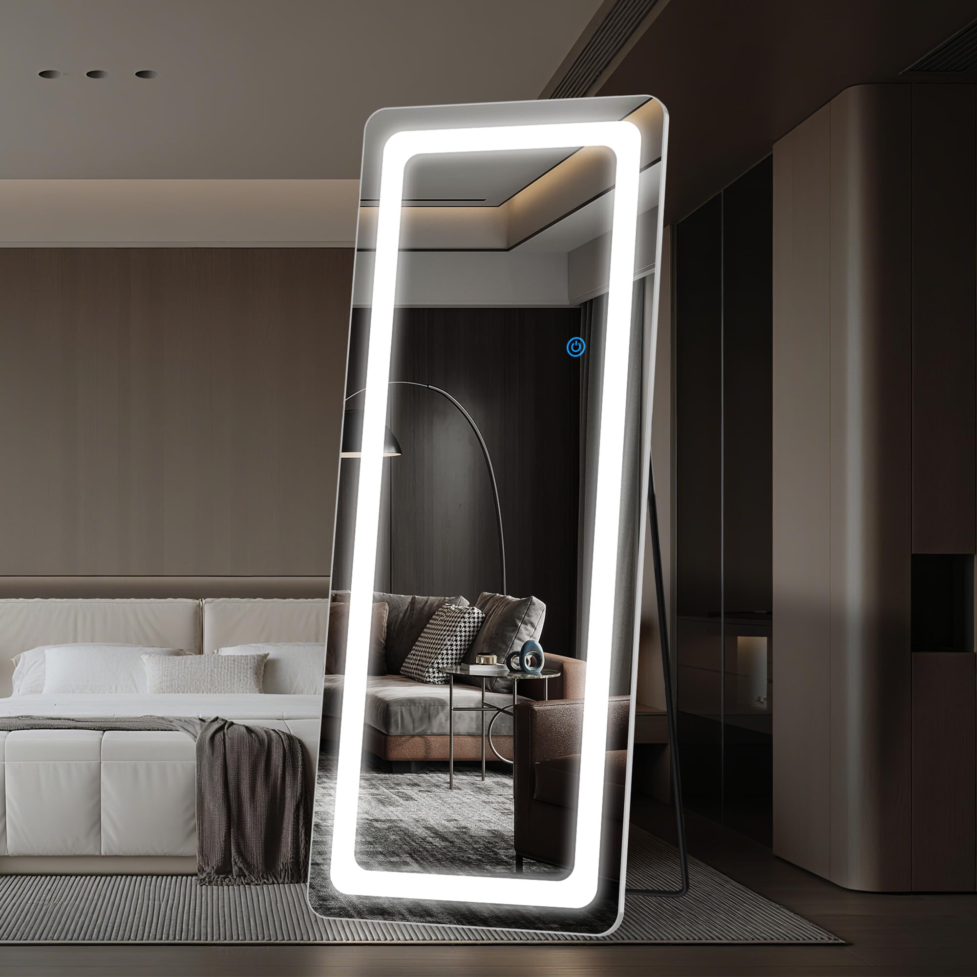 71" x 28" LED Full Length Mirror - Lighted Floor Standing & Wall Mount