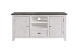 Monterey TV Stand, White with Grey Top