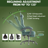Ergonomic Gaming Chair with Footrest & Massage Lumbar Support